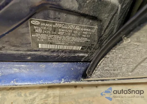 2013 Hyundai Sonata Gls z USA, uszkodzony, nr VIN 5NPEB4AC3DH742434